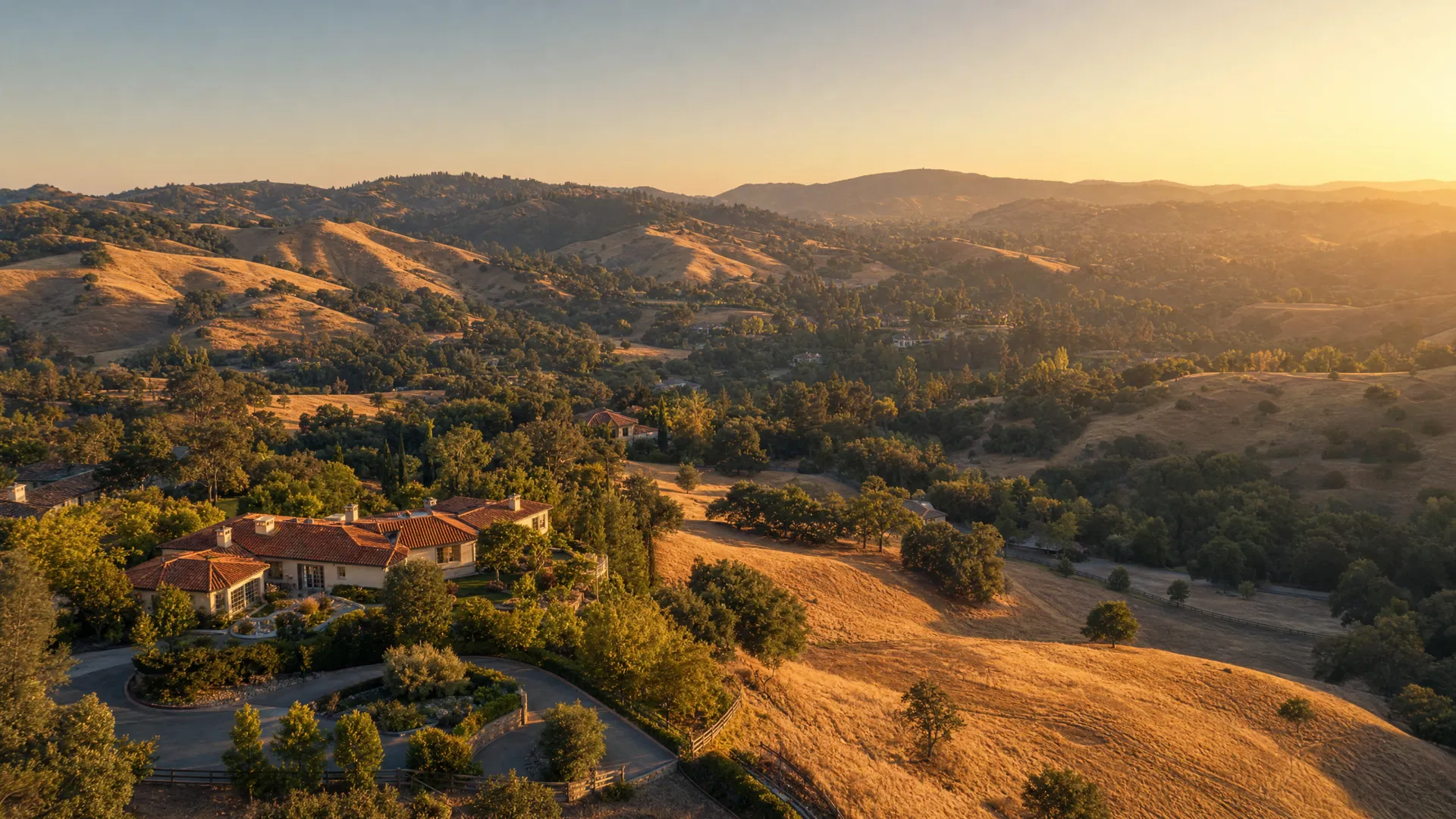 Lamorinda hills at sunset